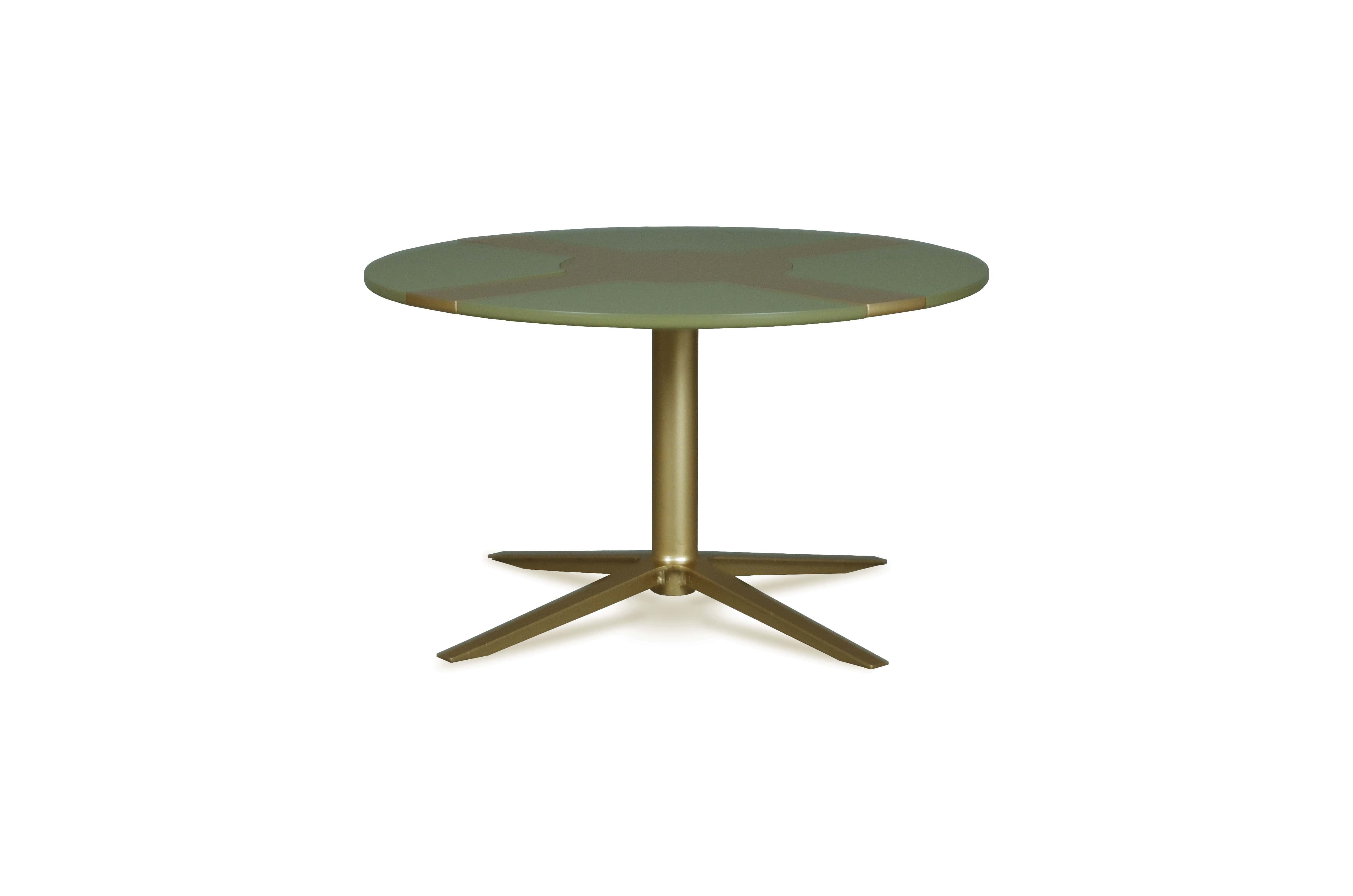 varaklı yuvarlak sehpa